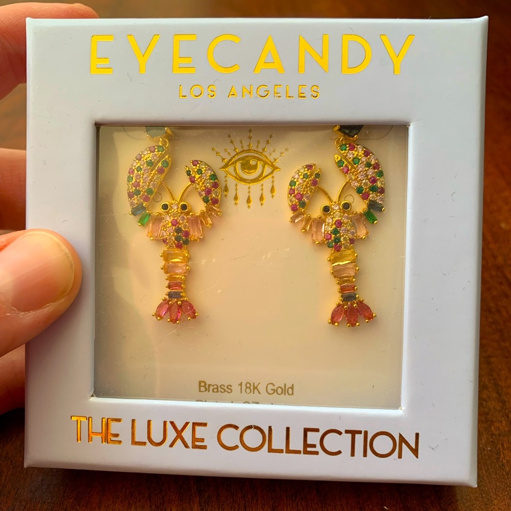 Eyecandy Los Angeles Sebastian Earrings “Will you be my lobster?”